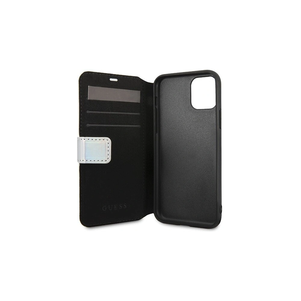 Hurtownia GSM - Etui Guess GUFLBKN58BLD Apple iPhone 11 Pro srebrny/silver book Iridescent - GUE018SLV - {ean13} - Hurt