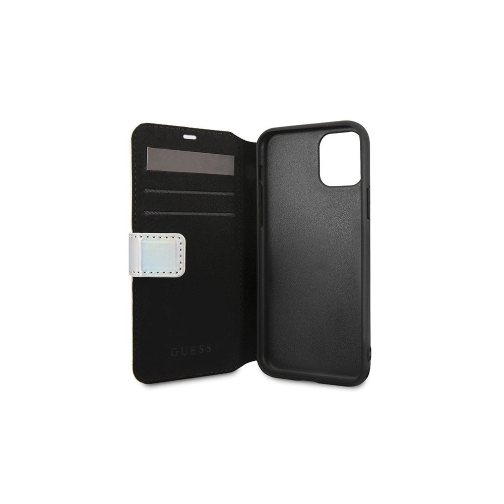 Hurtownia GSM - Etui Guess GUFLBKN61BLD Apple iPhone 11 stříbrný/silver book Iridescent - GUE019SLV - {ean13} - Hurt