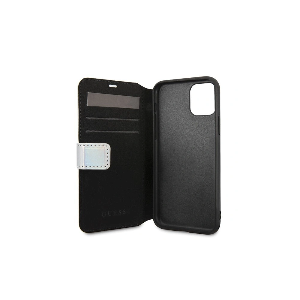 Hurtownia GSM - Etui Guess GUFLBKN65BLD Apple iPhone 11 Pro Max srebrny/silver book Iridescent - GUE020SLV - {ean13} - Hurt