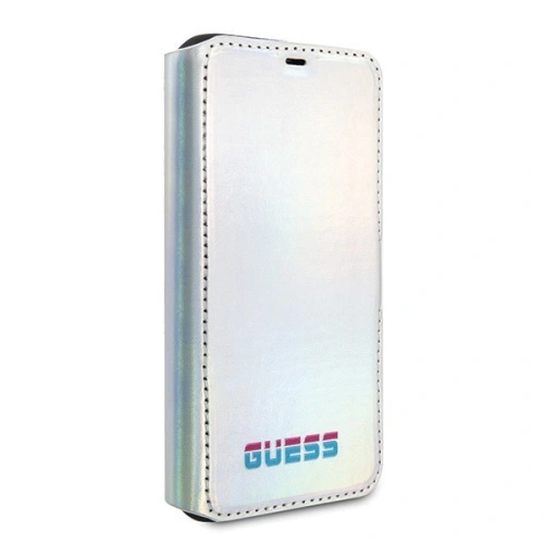 Etui Guess GUFLBKN65BLD Apple iPhone 11 Pro Max srebrny/silver book Iridescent
