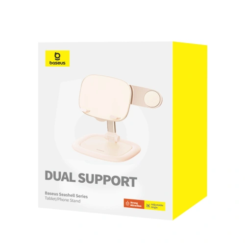 Regulowany stojak na telefon /  tablet Baseus Seashell Series różowy