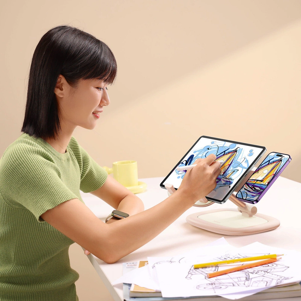 Hurtownia GSM - Regulovatelný stojan na telefon / tablet Baseus Seashell Series růžový - BSU4673 - {ean13} - Hurt