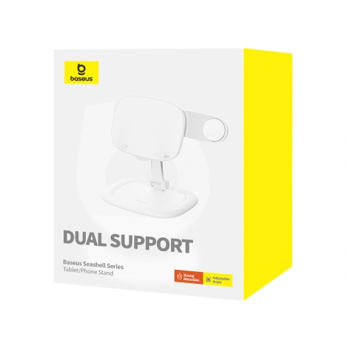 Regulowany stojak na telefon /  tablet Baseus Seashell Series biały