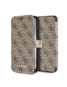 Etui Guess GUFLBKPX4GB Apple iPhone X/XS hnědé/kávové knižní 4G