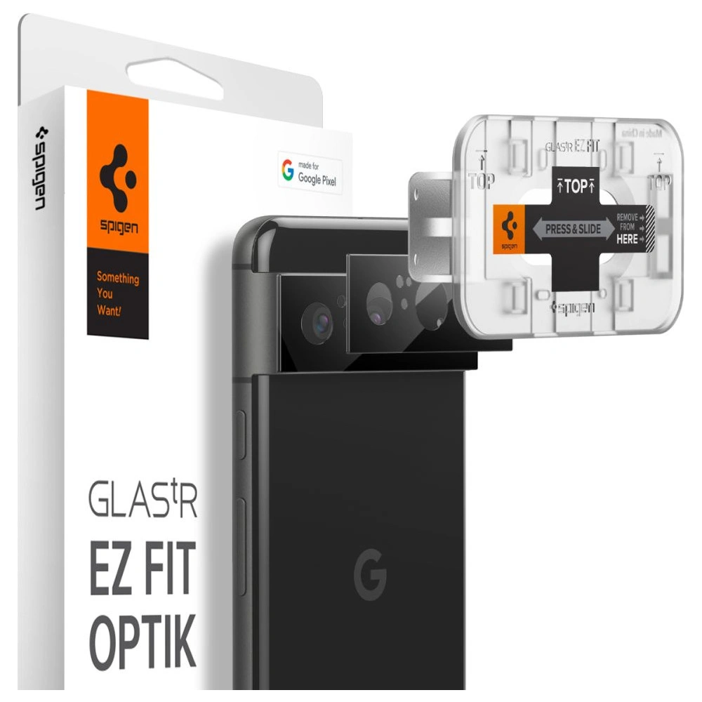 Hurtownia GSM - Hartglas für Spigen Optik.tr ez Fit Kamera-Schutz Google Pixel 8 Schwarz [2 PACK] - SPN3148 - {ean13} - Hurt