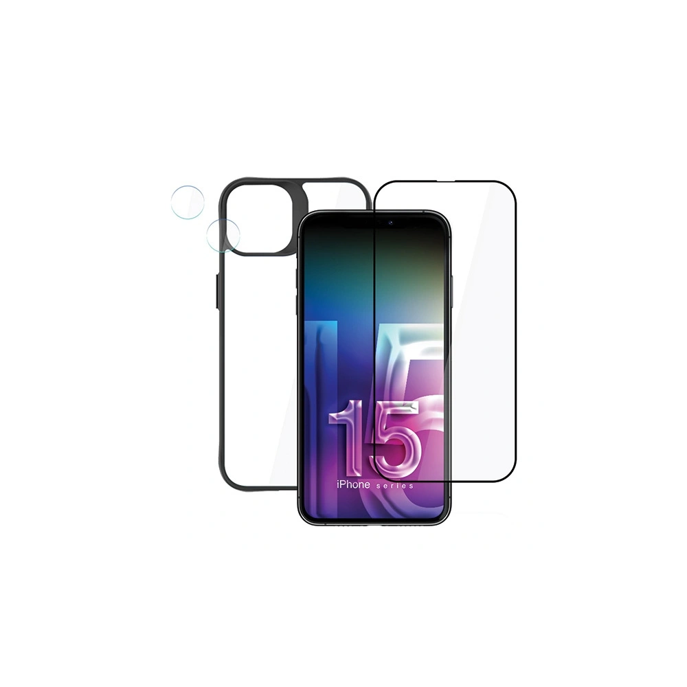 Hurtownia GSM - Set husă + sticlă pentru ecran + sticlă pentru cameră 3MK Comfort Set 4in1 Apple iPhone 15 Plus - 3MK5326 - {ean13} - Hurt