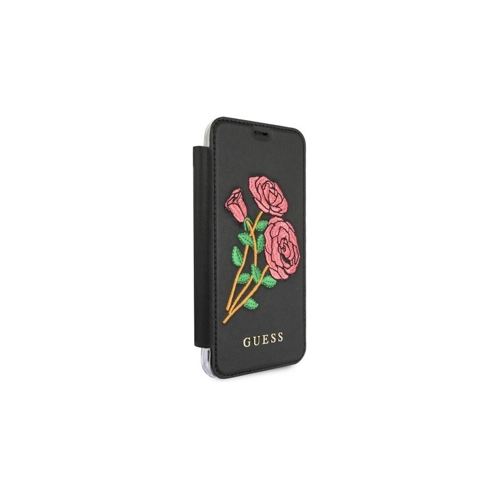 Hurtownia GSM - Etui Guess GUFLBKPXEROBK Apple iPhone X černé/kniha Flower Desire - GUE023BLK - {ean13} - Hurt