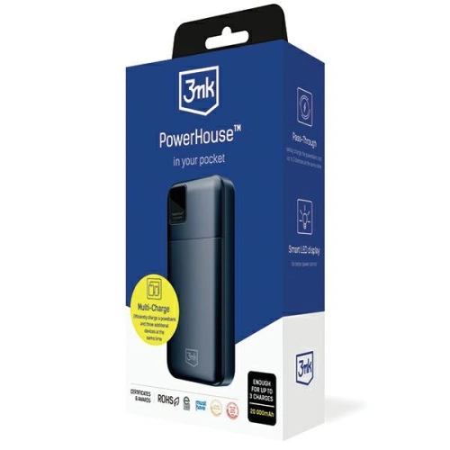 Powerbank 3MK PowerHouse 20000mAh Multi Charge, QC, PD, Pass-Through