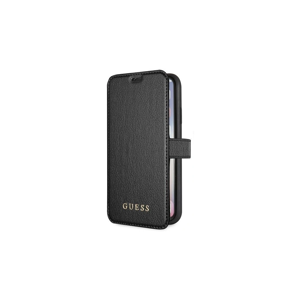 Hurtownia GSM - Etui Guess GUFLBKPXIGLBK Apple iPhone X/XS černé/kniha Iridescent - GUE026BLK - {ean13} - Hurt
