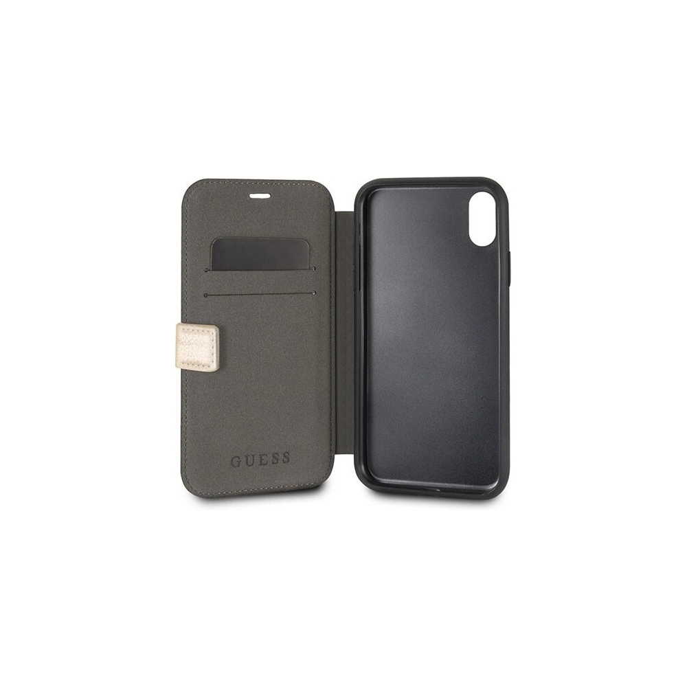 Hurtownia GSM - Etui Guess GUFLBKPXIGLGO Apple iPhone X/XS zlaté book Iridescent - GUE027GLD - {ean13} - Hurt