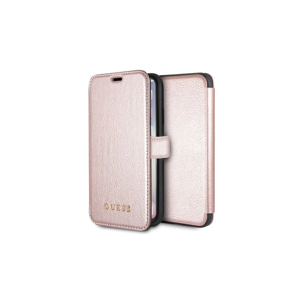 Hurtownia GSM - Etui Guess GUFLBKPXIGLRG Apple iPhone X/XS růžově zlatá/růžovo-zlatá kniha Iridescent - GUE028RS - {ean13} - Hurt