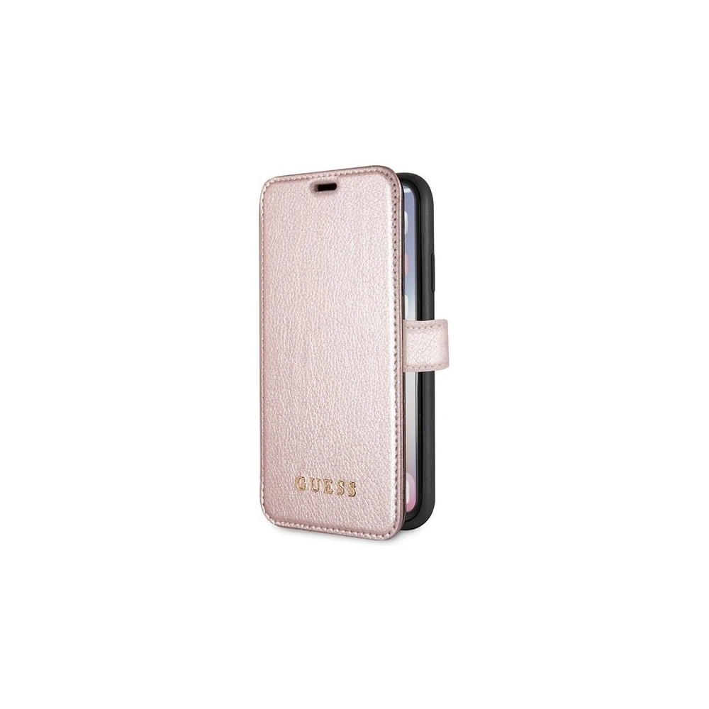Hurtownia GSM - Etui Guess GUFLBKPXIGLRG Apple iPhone X/XS růžově zlatá/růžovo-zlatá kniha Iridescent - GUE028RS - {ean13} - Hurt