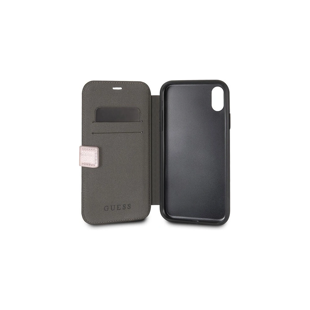 Hurtownia GSM - Etui Guess GUFLBKPXIGLRG Apple iPhone X/XS růžově zlatá/růžovo-zlatá kniha Iridescent - GUE028RS - {ean13} - Hurt