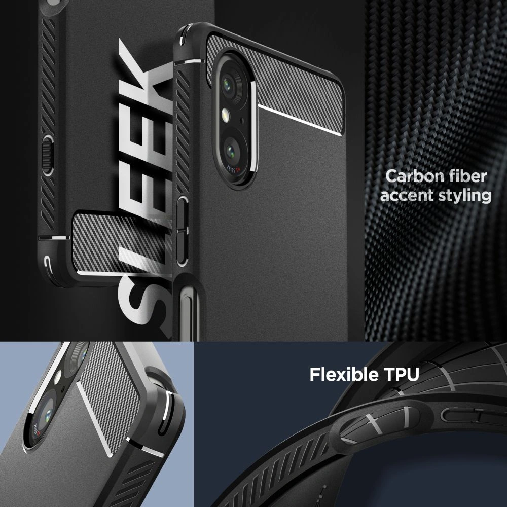 Hurtownia GSM - Etui Spigen Rugged Armor Sony Xperia 5 V Matná Černá - SPN3150 - {ean13} - Hurt