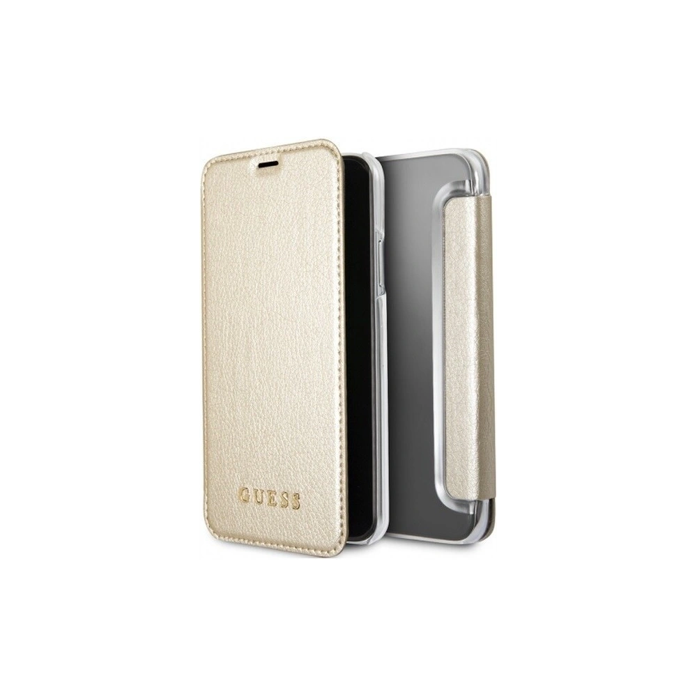 Hurtownia GSM - Etui Guess GUFLBKPXIGLTGO Apple iPhone X/XS zlaté/złoty kniha Iridescent - GUE030GLD - {ean13} - Hurt