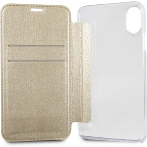 Hurtownia GSM - Etui Guess GUFLBKPXIGLTGO Apple iPhone X/XS gold/złoty book Iridescent - GUE030GLD - {ean13} - Hurt