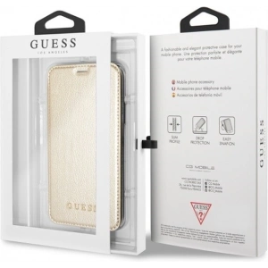 Hurtownia GSM - Etui Guess GUFLBKPXIGLTGO Apple iPhone X/XS gold/złoty book Iridescent - GUE030GLD - {ean13} - Hurt