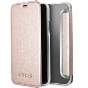 Hurtownia GSM - Etui Guess GUFLBKPXIGLTRG Apple iPhone X/XS roz aurie/roz-gold book Iridescent - GUE031RS - {ean13} - Hurt