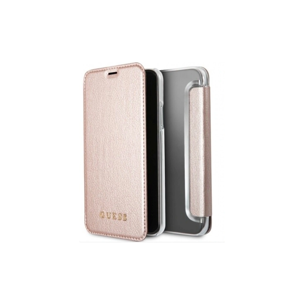 Hurtownia GSM - Etui Guess GUFLBKPXIGLTRG Apple iPhone X/XS růžově zlaté/kniha Iridescent - GUE031RS - {ean13} - Hurt