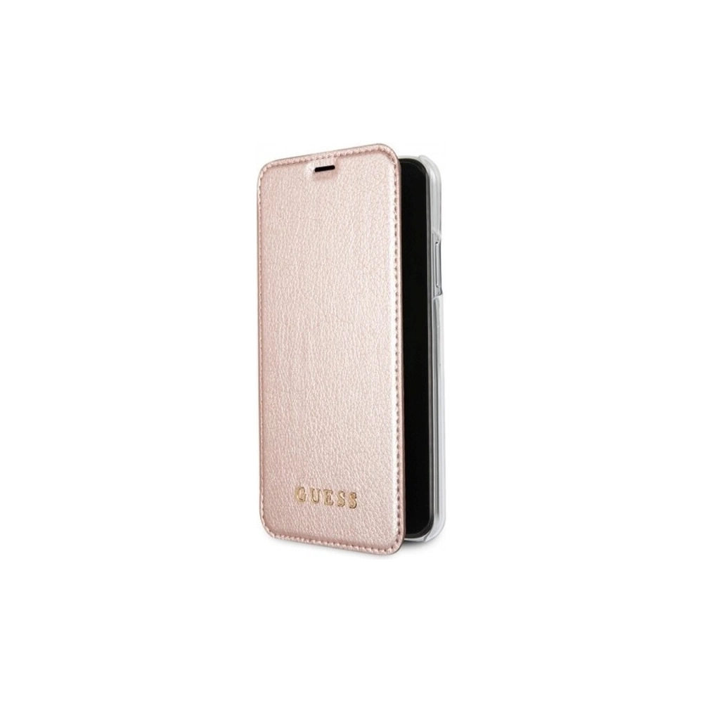 Hurtownia GSM - Etui Guess GUFLBKPXIGLTRG Apple iPhone X/XS růžově zlaté/kniha Iridescent - GUE031RS - {ean13} - Hurt