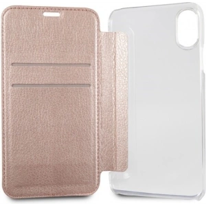 Hurtownia GSM - Etui Guess GUFLBKPXIGLTRG Apple iPhone X/XS rose gold/różowo-złoty book Iridescent - GUE031RS - {ean13} - Hurt