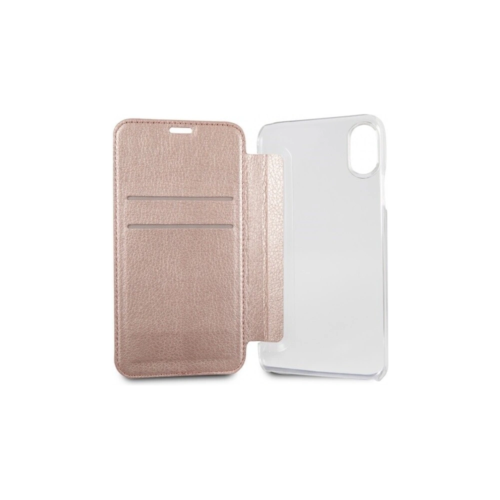 Hurtownia GSM - Etui Guess GUFLBKPXIGLTRG Apple iPhone X/XS růžově zlaté/kniha Iridescent - GUE031RS - {ean13} - Hurt