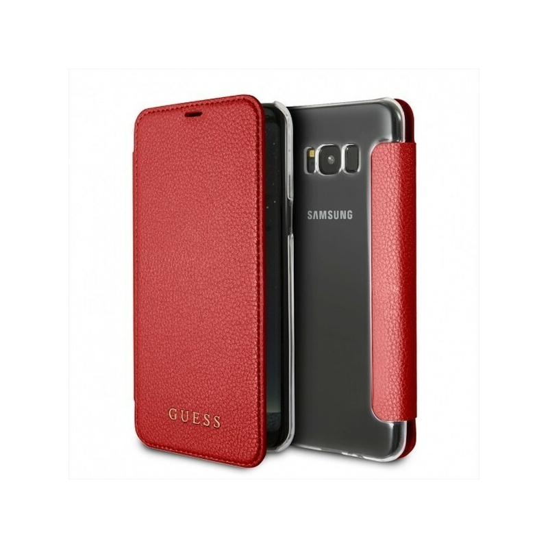 Hurtownia Guess - 3700740400371 - [KOSZ] - Etui Guess GUFLBKS8LIGLTRE Samsung Galaxy S8 Plus G955 red/czerwony book Iridescent - B2B homescreen