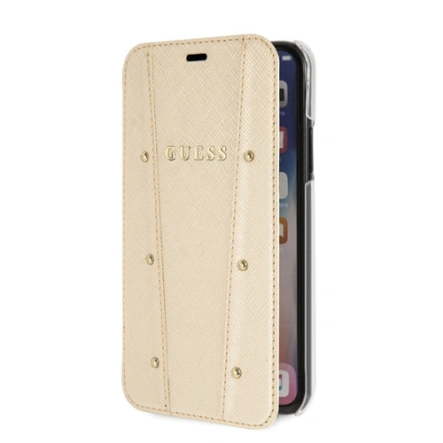 Etui Guess GUFLBKPXKAILGO Apple iPhone X / XS book Kaia Saffiano złoty/gold