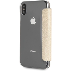 Hurtownia GSM - Etui Guess GUFLBKPXKAILGO Apple iPhone X / XS könyv Kaia Saffiano arany/zöld - GUE2980 - {ean13} - Hurt