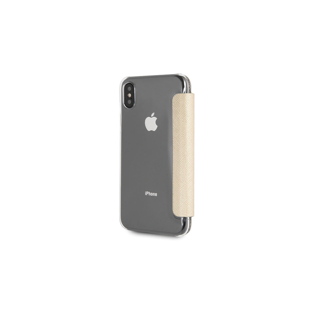 Hurtownia GSM - Etui Guess GUFLBKPXKAILGO Apple iPhone X / XS book Kaia Saffiano auriu/gold - GUE2980 - {ean13} - Hurt
