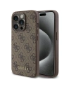 Etui Guess GUHCP15LG4GFBR Apple iPhone 15 Pro kemény tok 4G Fém Arany Logó barna/brown