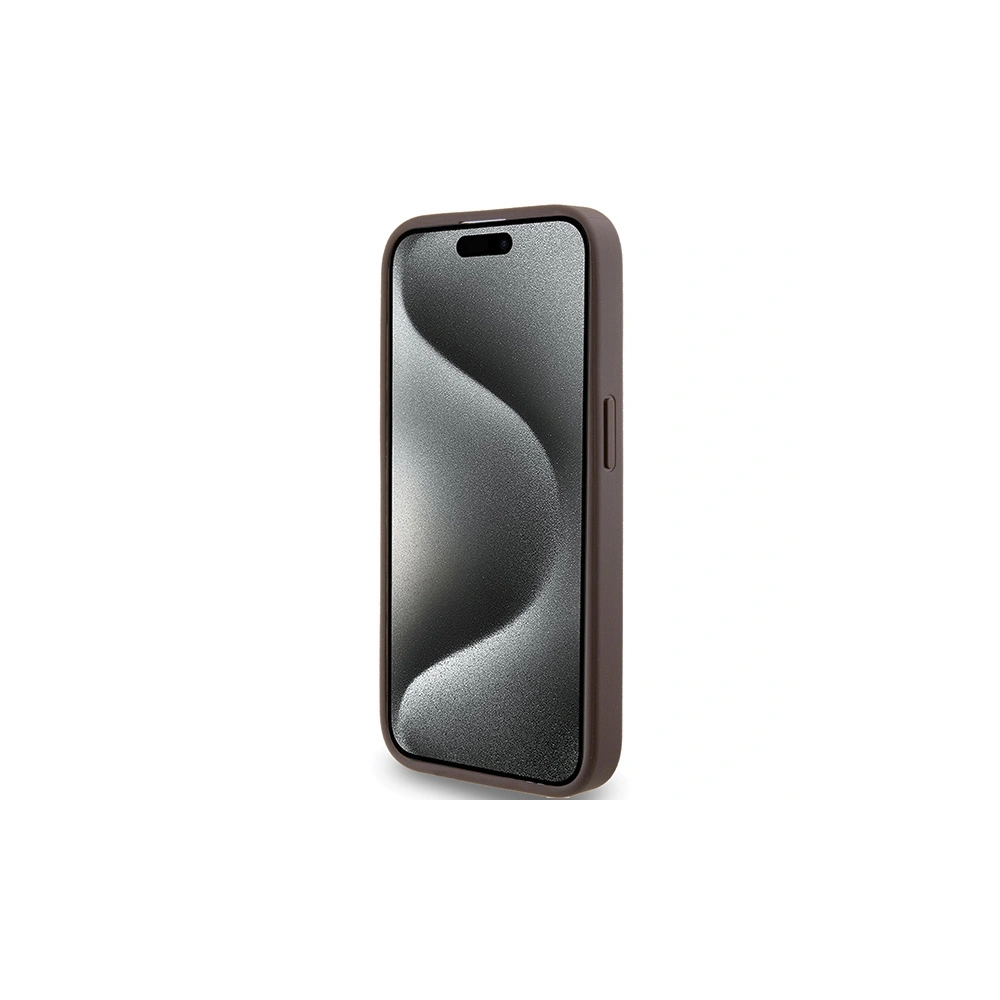 Hurtownia GSM - Etui Guess GUHCP15LG4GFBR Apple iPhone 15 Pro tvrdý kryt 4G Metal Gold Logo hnědý/brown - GUE2981 - {ean13} - Hurt
