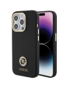 Etui Guess GUHCP15LM4DGPK Apple iPhone 15 Pro keménytok Szilikon Logó Strass 4G fekete/black