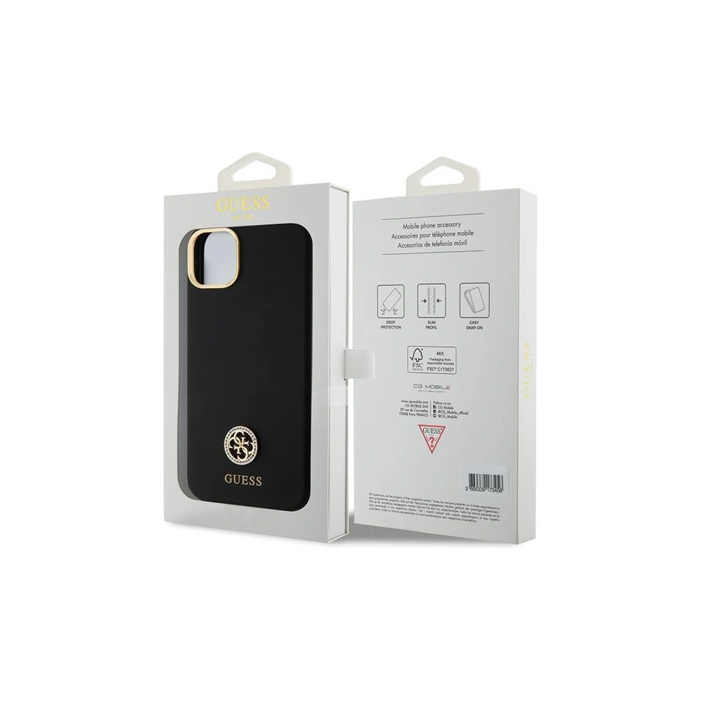 Wholesale Guess GUHCP15M4DGPK Apple iPhone 15 Plus / 14 Plus hardcase Silicone Logo Strass 4G black - GUE2983 - {ean13} - Hurt