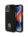 Etui Guess GUHCP15SM4DGPK Apple iPhone 15 kemény tok Szilikon Logo Strass 4G fekete/black