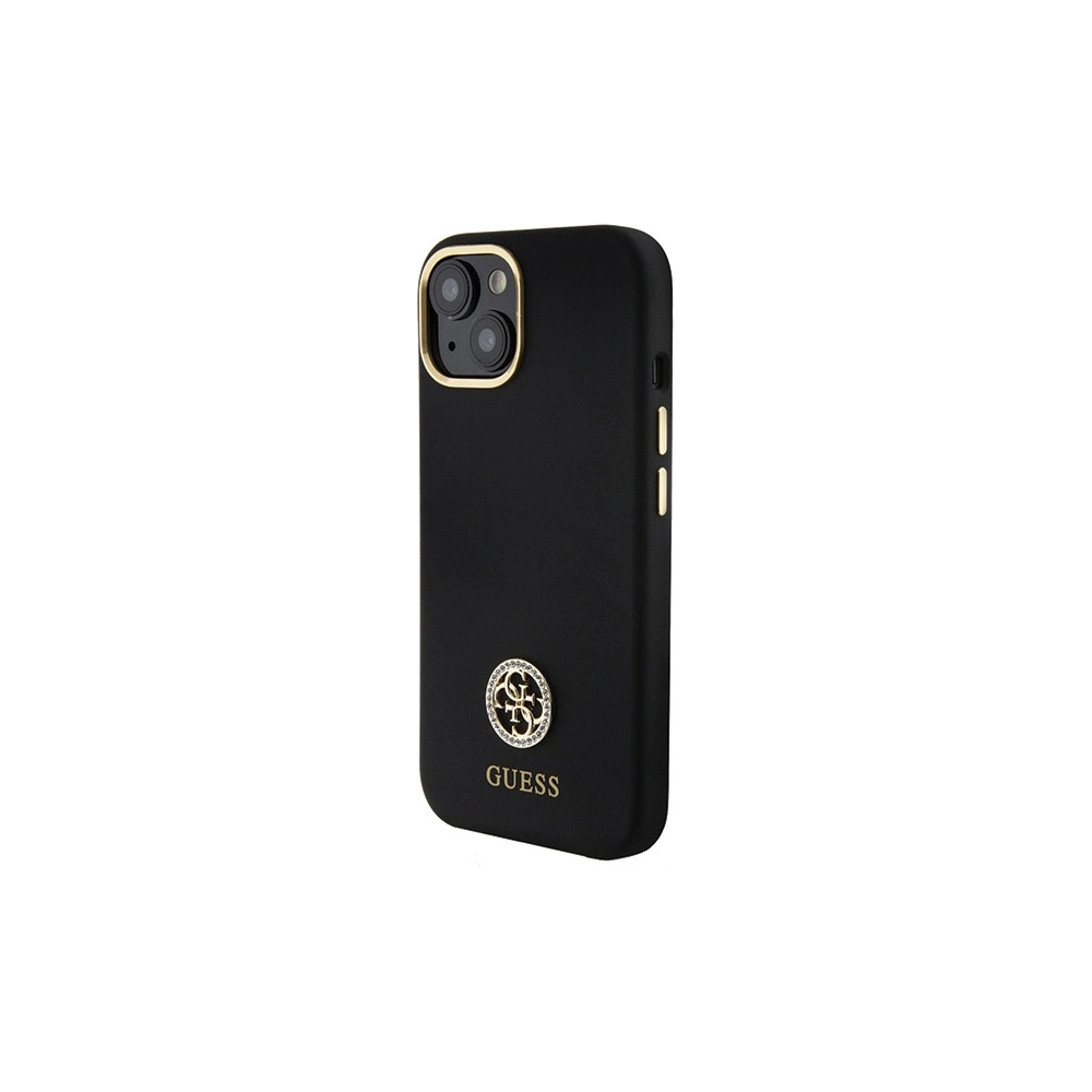 Hurtownia GSM - Etui Guess GUHCP15SM4DGPK Apple iPhone 15 hardcase Silicone Logo Strass 4G černý/black - GUE2985 - {ean13} - Hurt