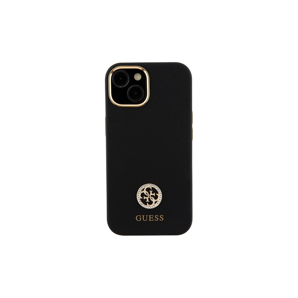 Hurtownia GSM - Etui Guess GUHCP15SM4DGPK Apple iPhone 15 hardcase Silicone Logo Strass 4G černý/black - GUE2985 - {ean13} - Hurt