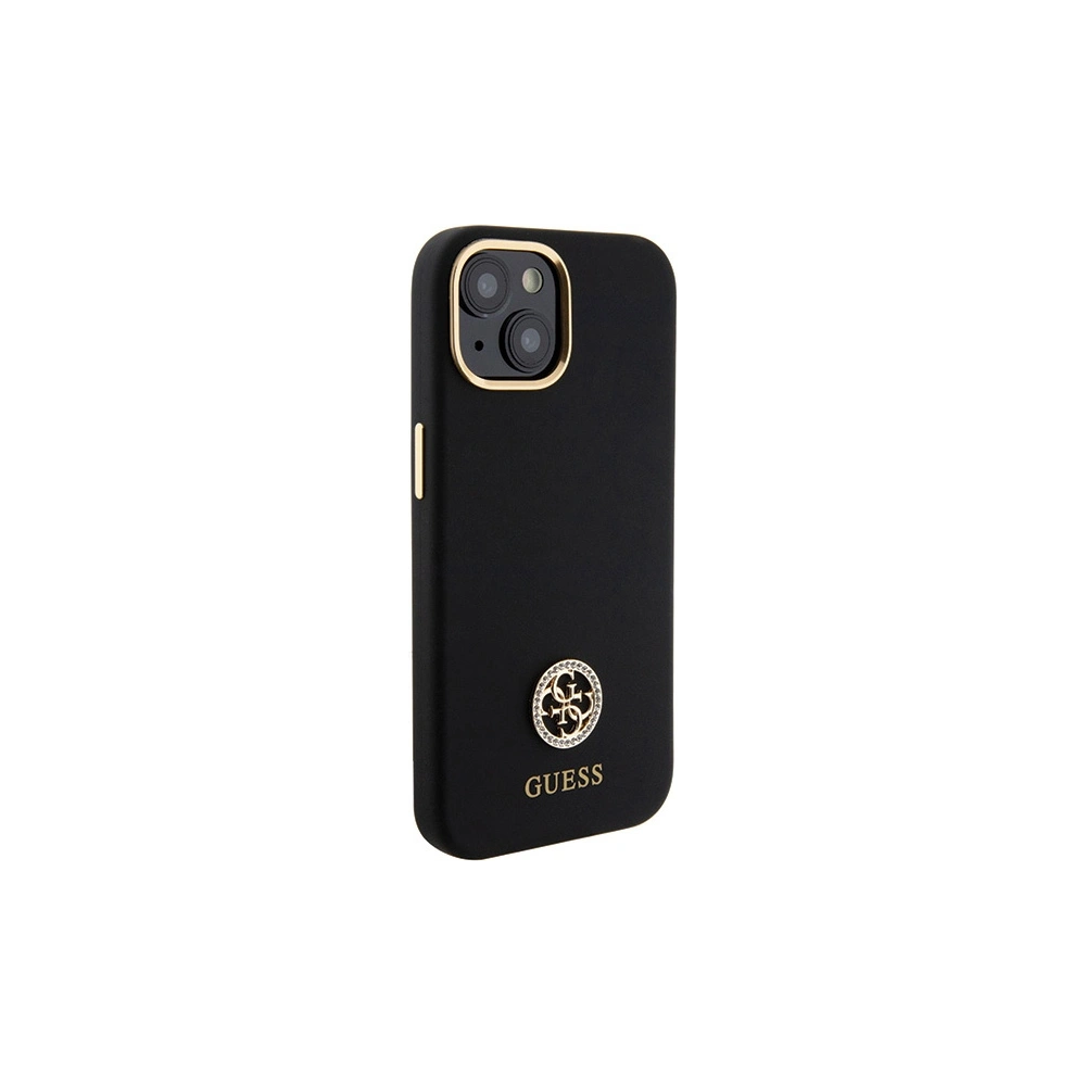 Hurtownia GSM - Etui Guess GUHCP15SM4DGPK Apple iPhone 15 hardcase Silicone Logo Strass 4G černý/black - GUE2985 - {ean13} - Hurt