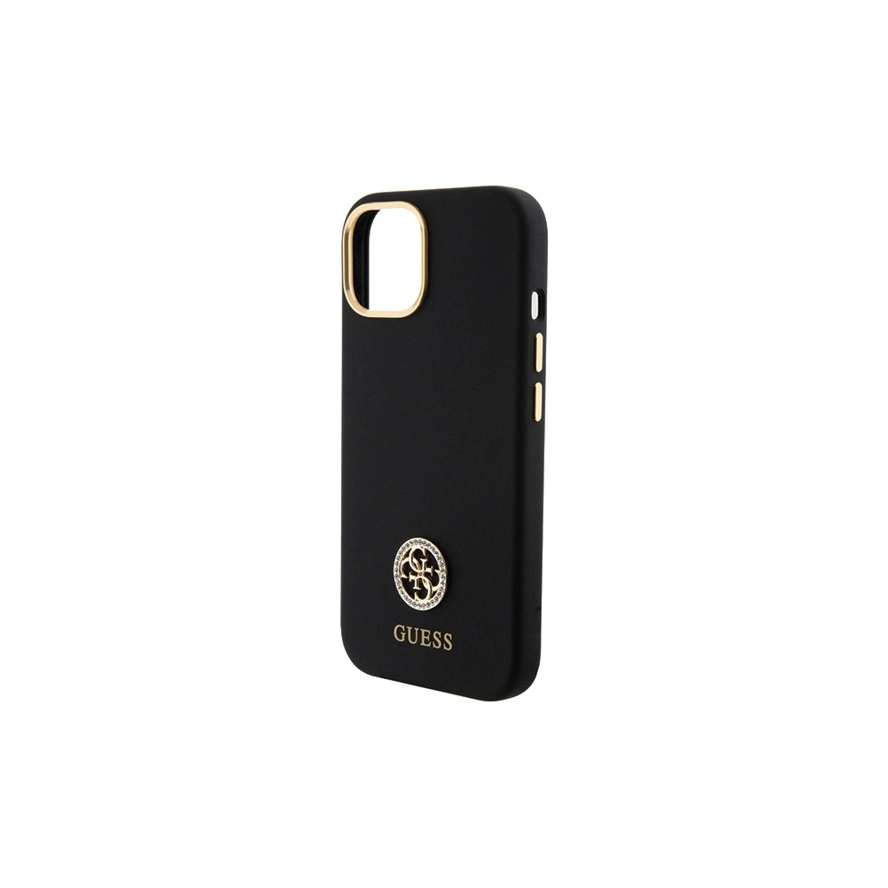 Hurtownia GSM - Etui Guess GUHCP15SM4DGPK Apple iPhone 15 hardcase Silicone Logo Strass 4G černý/black - GUE2985 - {ean13} - Hurt