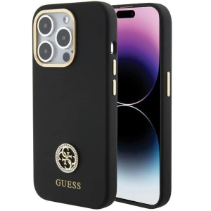 Hurtownia GSM - Case Guess GUHCP15XM4DGPK Apple iPhone 15 Pro Max Hardcase Silikon Logo Strass 4G schwarz/black - GUE2986 - {ean13} - Hurt