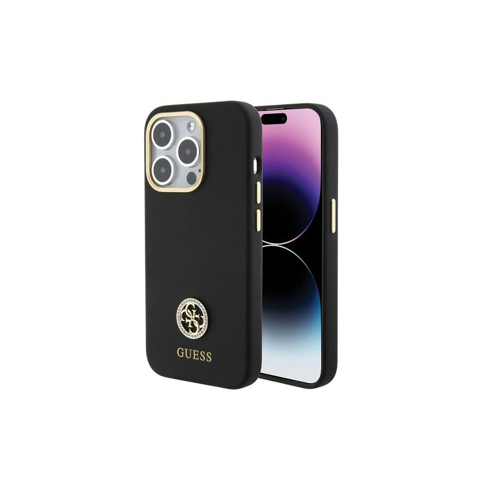 Hurtownia GSM - Etui Guess GUHCP15XM4DGPK Apple iPhone 15 Pro Max hardcase Silicone Logo Strass 4G negru/black - GUE2986 - {ean13} - Hurt