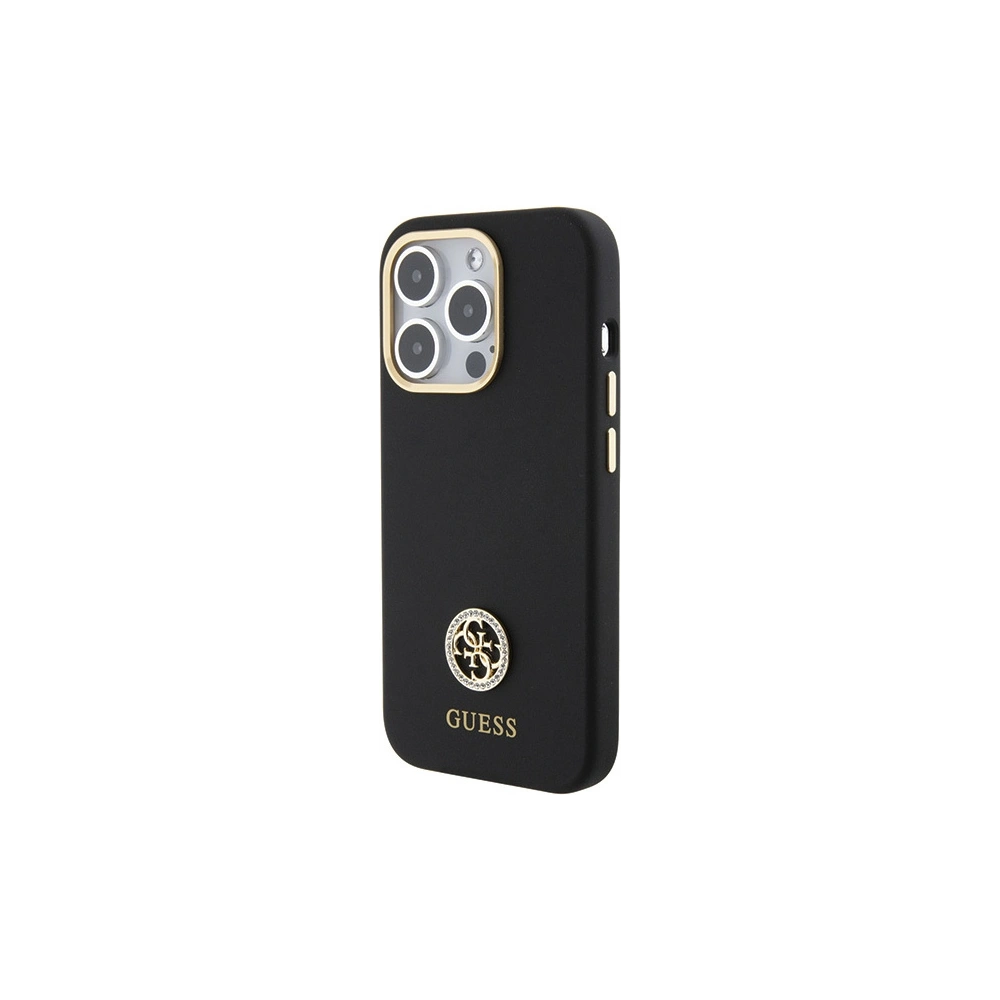 Hurtownia GSM - Etui Guess GUHCP15XM4DGPK Apple iPhone 15 Pro Max hardcase Silicone Logo Strass 4G negru/black - GUE2986 - {ean13} - Hurt