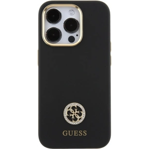 Hurtownia GSM - Case Guess GUHCP15XM4DGPK Apple iPhone 15 Pro Max Hardcase Silikon Logo Strass 4G schwarz/black - GUE2986 - {ean13} - Hurt