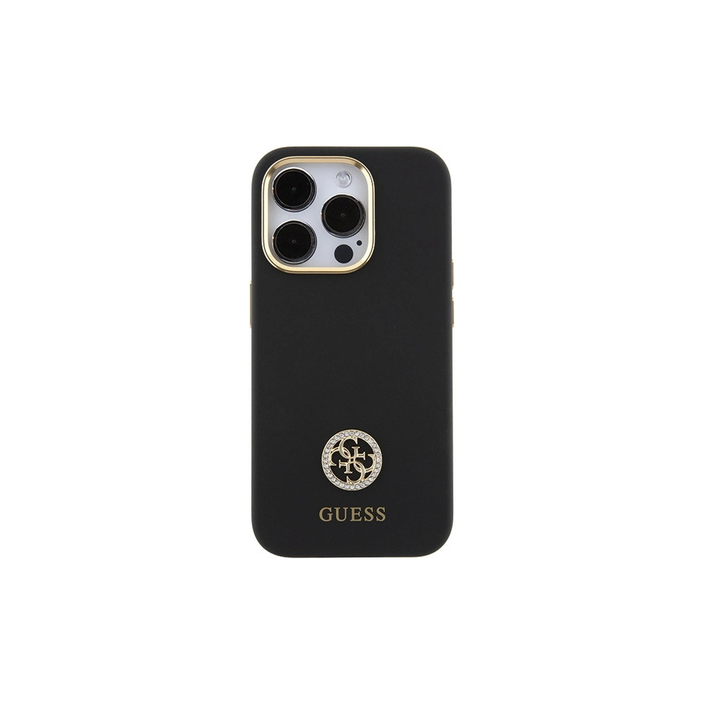 Hurtownia GSM - Etui Guess GUHCP15XM4DGPK Apple iPhone 15 Pro Max hardcase Silicone Logo Strass 4G negru/black - GUE2986 - {ean13} - Hurt