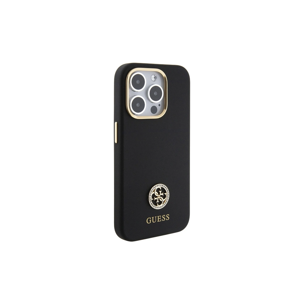 Hurtownia GSM - Case Guess GUHCP15XM4DGPK Apple iPhone 15 Pro Max Hardcase Silikon Logo Strass 4G schwarz/black - GUE2986 - {ean13} - Hurt
