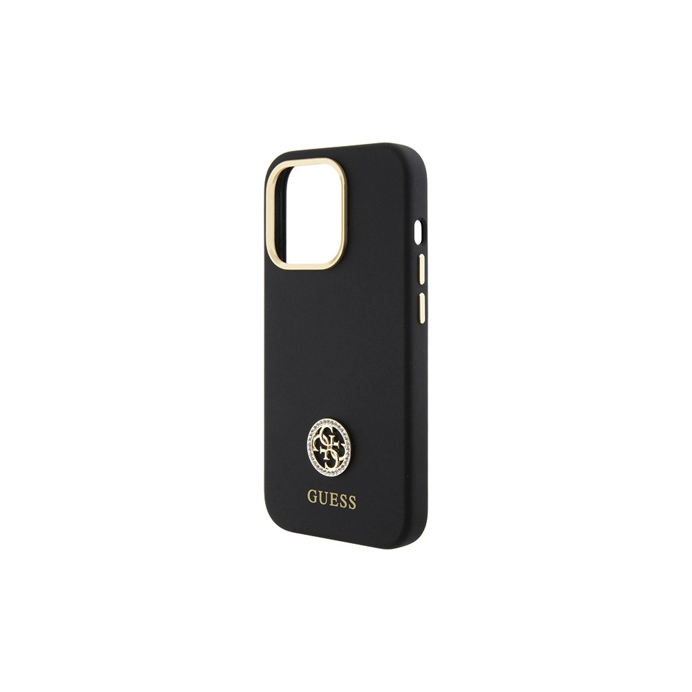 Hurtownia GSM - Case Guess GUHCP15XM4DGPK Apple iPhone 15 Pro Max Hardcase Silikon Logo Strass 4G schwarz/black - GUE2986 - {ean13} - Hurt