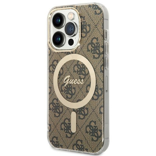 Hurtownia Guess - 3666339194604 - GUE2987 - Etui Guess GUHMP15LH4STW Apple iPhone 15 Pro hardcase IML 4G MagSafe brązowy/brown - B2B homescreen
