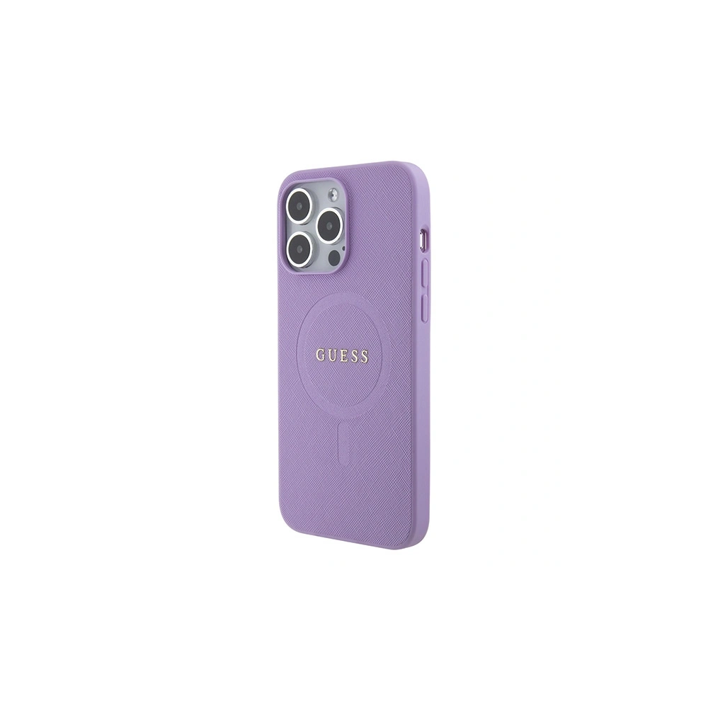 Hurtownia GSM - Etui Guess GUHMP15LPSAHMCU Apple iPhone 15 Pro hardcase Saffiano MagSafe fioletowy/purple - GUE2988 - {ean13} - Hurt