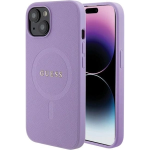 Hurtownia GSM - Etui Guess GUHMP15MPSAHMCU Apple iPhone 15 Plus / 14 Plus hardcase Saffiano MagSafe violet/purple - GUE2990 - {ean13} - Hurt