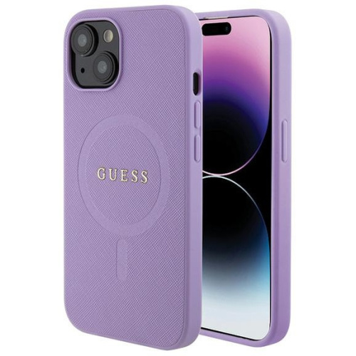 Hurtownia Guess - 3666339155919 - GUE2990 - Etui Guess GUHMP15MPSAHMCU Apple iPhone 15 Plus / 14 Plus hardcase Saffiano MagSafe fioletowy/purple - B2B homescreen